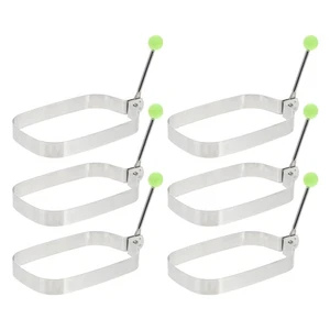 6 Stück Spiegelei Form Silikon für Eier Frühstück Sandwich Backformen Braten - Bild 1 von 12
