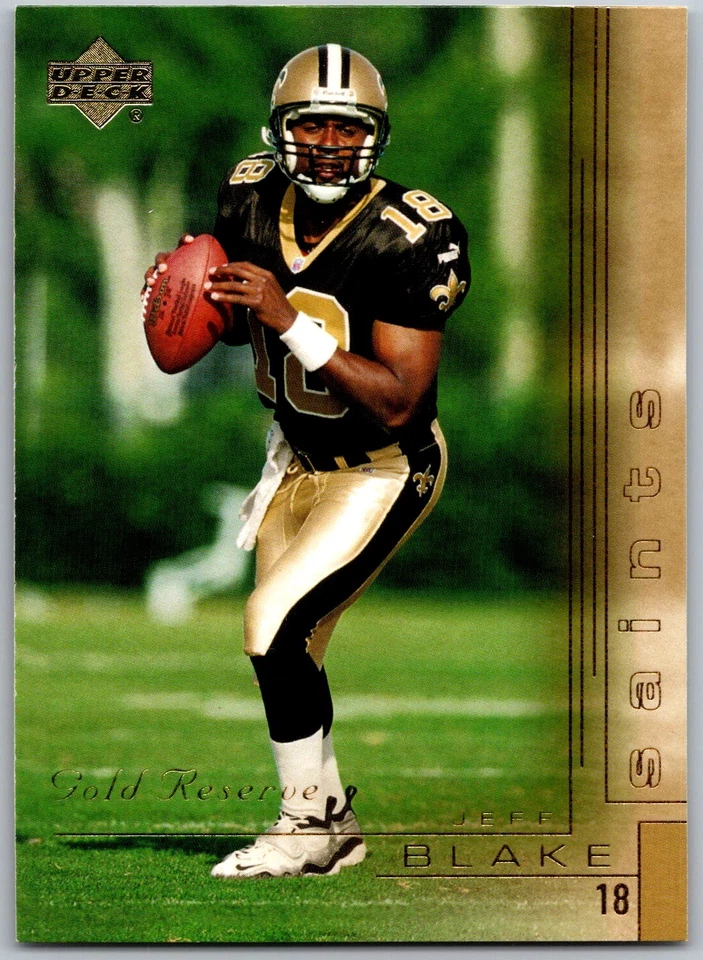 2000 Upper Deck Gold Reserve 102 Jeff Blake    New Orleans Saints Football Card - Image 1 of 2