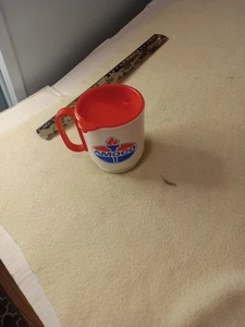 Vintage AMOCO Coffee Travel Mug + Sip Lid 3.75" Tall Whirley Industries USA - Picture 1 of 6