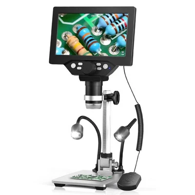 VUSDDY 1-1200X LCD Digital Mikroskop 7 Zoll HD 1080P USB Mikroskop mit 8 +2 Licht