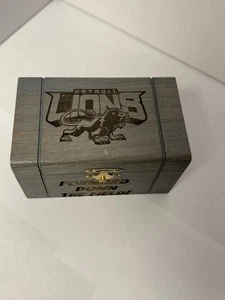 Detroit Lions - Laser Engraved Decorative Trinket Box Stained - Man Cave Gift - Picture 1 of 6