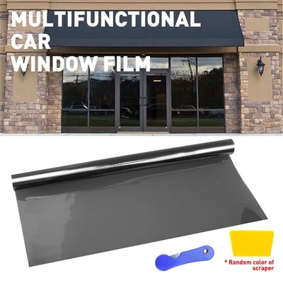 Uncut Window Roll Super Tint %70 Dark Black Film 20" x Inches 10'Feet Car Home - Image 1 of 4