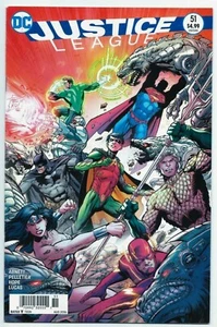 "DC Comics Justice League Issue #51 Rare Newsstand Variant Edition" 2016, Abnett - Picture 1 of 3