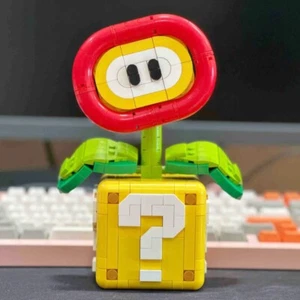 MOC Piranha Plant Potted Model Fit 71426 Flame Flower Assembled Building Blocks. - Picture 1 of 6