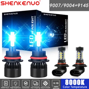 8000K LED Headlight High Low Fog Light Bulbs Kit For Jeep Liberty 2002-2007 - Picture 1 of 14