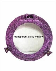 12'' Porthole Window Glass Maritime Ship Porthole Mirror Engraved your Text Here - Picture 1 of 6