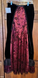 BURLESKA Skirt M Velvet Satin Burlesque Saloon Steampunk Western Reinactment NEW - Picture 1 of 11
