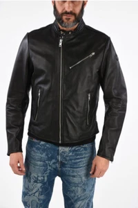 DIESEL Lederjacke R-LUMENIROK Bikerjacke Schwarz Echtleder Gr. L - NEU ORIGINAL - Bild 1 von 5