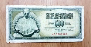 Jugoslawien 500 Dinar (A-Serie, 1978) – Seltene historische Banknote-für Sammler - Bild 1 von 2