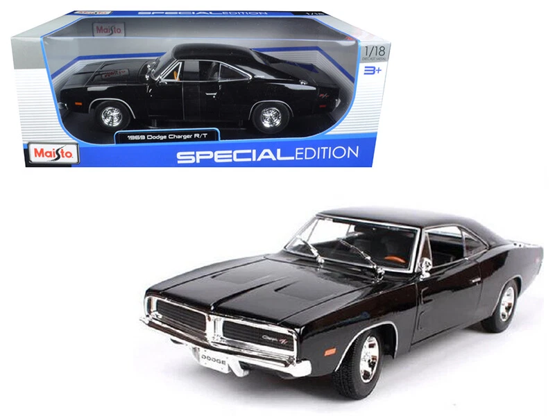 1969 Dodge Charger R/t Black 1/18 Diecast Model Car by Maisto 31387blk