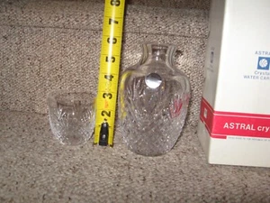 Vintage New WITH GLASS Astral Full Lead Crystal Hand Blown Decanter WATER CARAFE - Picture 1 of 3