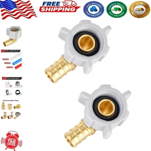 Copper Finish Lead-Free PEX 1/2" Elbow Fittings, 2-Pack - ASTM F1807 Certified - Picture 1 of 11