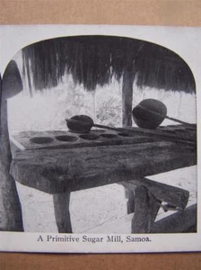 Stereoscope Card A Primative Sugar Mill Samoa Printed - Picture 1 of 1