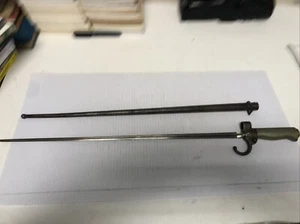 FRENCH MODEL 1886 /93/16 /35 LEBEL RIFLE BAYONET W/ Scabbard Used In WW1 - Picture 1 of 5
