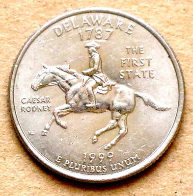 1999 D Delaware State Quarter - Image 1 of 4