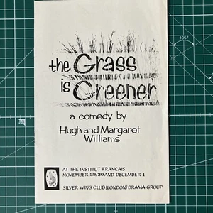 Original Theaterprogramm Silver Wing Club Das Gras ist grüner undatiert - Bild 1 von 2