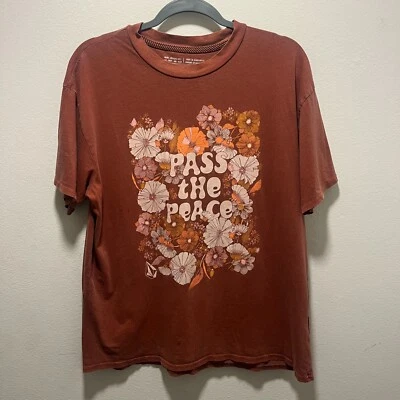 Volcom Pass The Peace Sz XS T-shirt Tee Logo Short Sleeve 100% Organic Cotton - Image 1 of 4