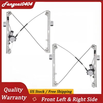 Front Left+Right Window Regulator&Motor for 02-06 Chevy Avalanche 1500/2500 Set Foto 1 de 4