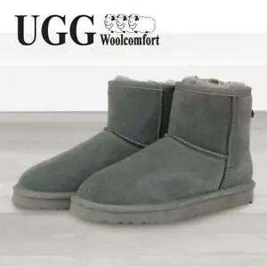 Woolcomfort UGG Boots Classic Unisex Mini Premium Australian Sheepskin-Grey - Picture 1 of 3