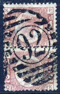 GB QV 1870 1/2d.  Rote Bantamplatte 5 A PAAR PK-QK SG 48 (Spec G4) Sehr guter Zustand - Bild 1 von 2
