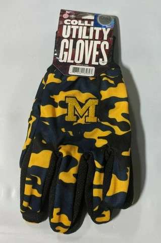 Michigan Wolverines Camouflage Sports Utility Gloves Work gardening NEW CAMO Cover