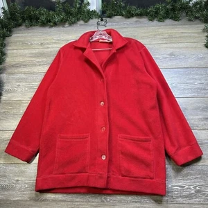 Baxter & Wells Coat Size Small Red Thicker Oversized Cardigan Jacket - Picture 1 of 16