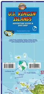 U.S. Virgin Islands Adventure & Dive Guide USVI Waterproof Map by Franko Maps - Imagen 1 de 8