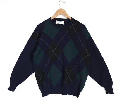 Vintage Pringle of Scotland Wool Sweater Argyle Crew Neck Mens size XL - Image 1 of 4