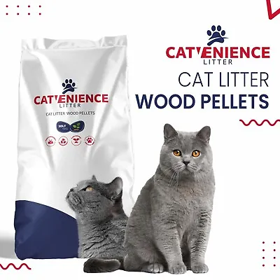 Catvenience Wood Pellets Cat Litter | 2 X 30  L | Superior Odour Control- 60 Lt • 4.84£