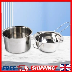 2 Pcs Wax Bowl Long Handled 400ml Wax Melt Pot Anti-Rust Candle Making Supplies - Picture 1 of 12