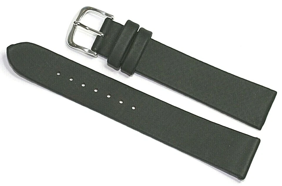 Correa de reloj 18mm limpia goma suave flexible negra buena calidad ZRC Francia Foto 1 de 4