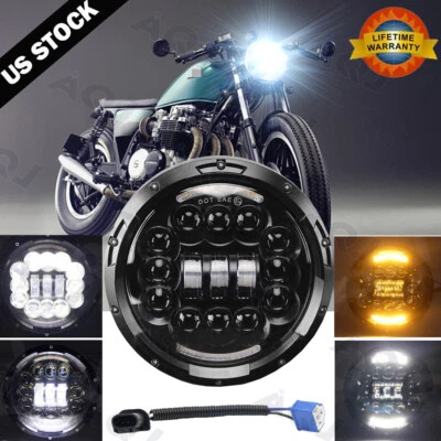 7" Inch Motorcycle LED Headlight For 1980 1981 1982 Honda CB750C CB900C Custom - Image 1 of 4