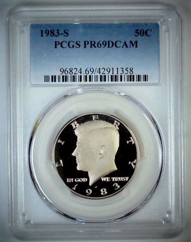 1983-S 50C Kennedy Half Dollar PCGS PR69DCAM CLAD 23wru0305 Cover