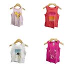 Cat & Jack Lot of 4 Size 3T Girls Tank Tops Sleeveless Pink White Summer Casual