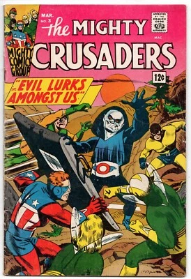 The Mighty Crusaders #3 Jerry Siegle Paul Reinman Origen de Fly Man 1966 Sheild Foto 1 de 4
