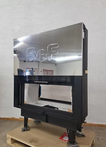 Chimenea transparente chimenea túnel Twin V 10 puerta corredera elegante formato 16:9 discos grandes - Imagen 1 de 8