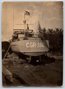 Foto Fund Vintage Boot Trockendock 1942 Charlston SC Schiff Segeln - Bild 1 von 2