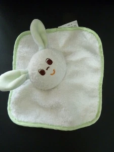29. DOUDOU PLAT SUCRE D'ORGE LAPIN EPONGE BLANC VERT MARRON TTBE - Foto 1 di 2