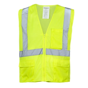 High Visibility Reflective ANSI Class 2 Hi Vis Road Work Traffic Safety Vest - Picture 1 of 2