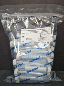 Tubo Centrífugo Eppendorf 15 ml Proteína LoBind PCR Limpio Total de 200 Tubos - Imagen 1 de 12