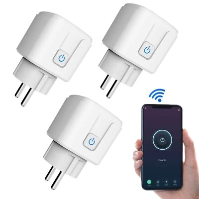 3x WLAN Wifi Enchufe Smart Home Enchufe Zócalo Tapón App Control Timer Schuko - Imagen 1 de 4