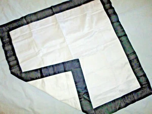 RALPH LAUREN LANGDON BLACK BORDER (GOLD) HEMSTITCHED (1) EURO PILLOW SHAM 26" - Picture 1 of 8