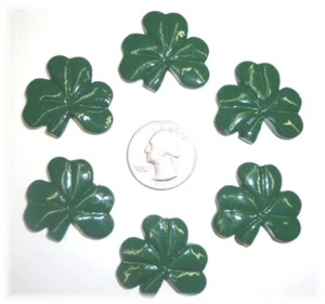 6 STCK. ST PADDY KLEEBLATT ST PATRICK HARZ FLATBACK FÜR HAARSCHLEIFENMITTE - Bild 1 von 1