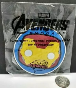Funko Pop Marvel Avengers Endspiel Untersetzer 2er Set Iron Man & Thanos - ungeöffnet - Bild 1 von 4