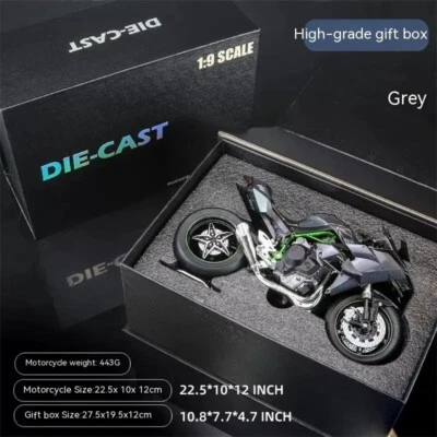 BRANDED 1:9 Kawasaki Ninja H2R / BMW S1000RR Alloy Die Cast Motorcycle Model