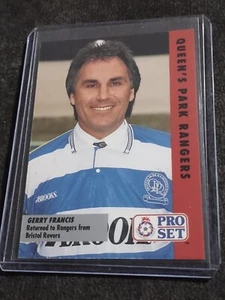 1991-92 Pro Set English League Fixtures Gerry Francis #16 Soccer Card - Picture 1 of 2