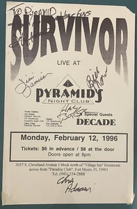 Survivor Band Signed Autographed 11x17 Poster - Picture 1 of 1