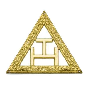 Freimaurer Royal Arch Chapter Jewel-Gold Triple Tau Kragen Abzeichen Freemason Regalia - Bild 1 von 1