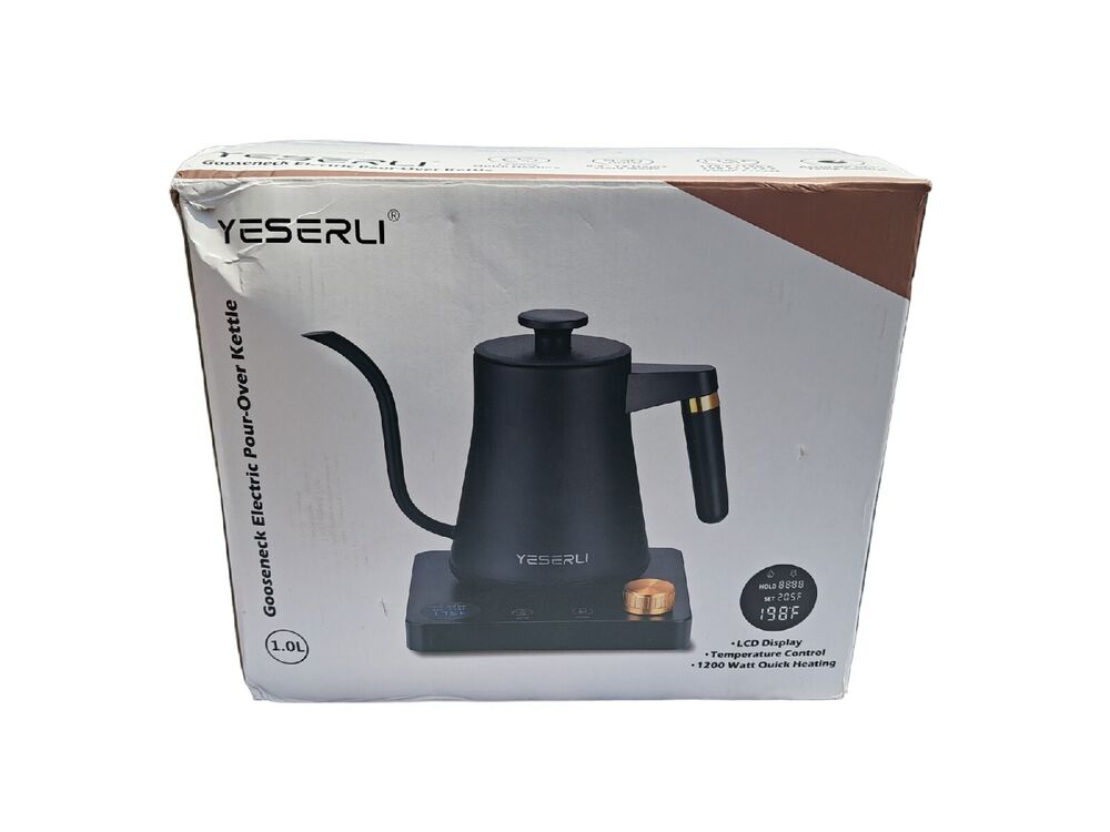 Electric Gooseneck Kettle,1200W Kettle with Accurate to 1 ℉ Temp Control, 1L