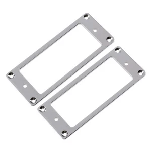 2PCS Metal Mini Humbucker Guitar Pickup Mounting Ring Silver Plated 92mm - Picture 1 of 6